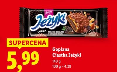 Ciastka Goplana Ciastka Jeżyki promocja w Lidl