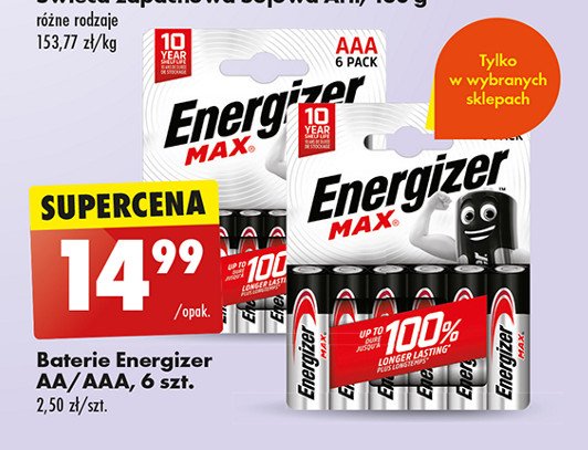 Baterie aa Energizer max promocja