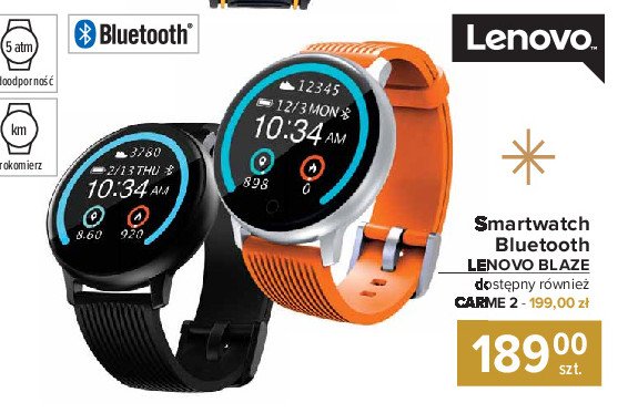 Smartwatch hw10h blaze czerwony Lenovo promocja