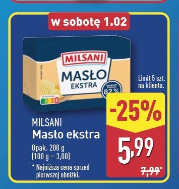 Masło extra Milsani promocja