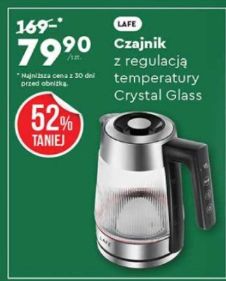 Czajnik z regulacją temperatury Crystal Glass promocja w Biedronka
