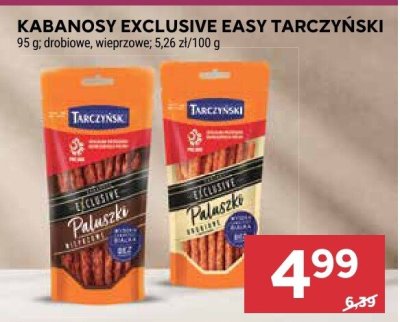 Kabanosy Exclusive Easy Tarczyński, drobiowe, wieprzowe promocja w Stokrotka