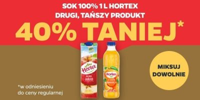 Sok Hortex 1L - różne rodzaje promocja w Netto