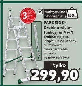 Drabina wielofunkcyjna 4w1 Parkside promocja