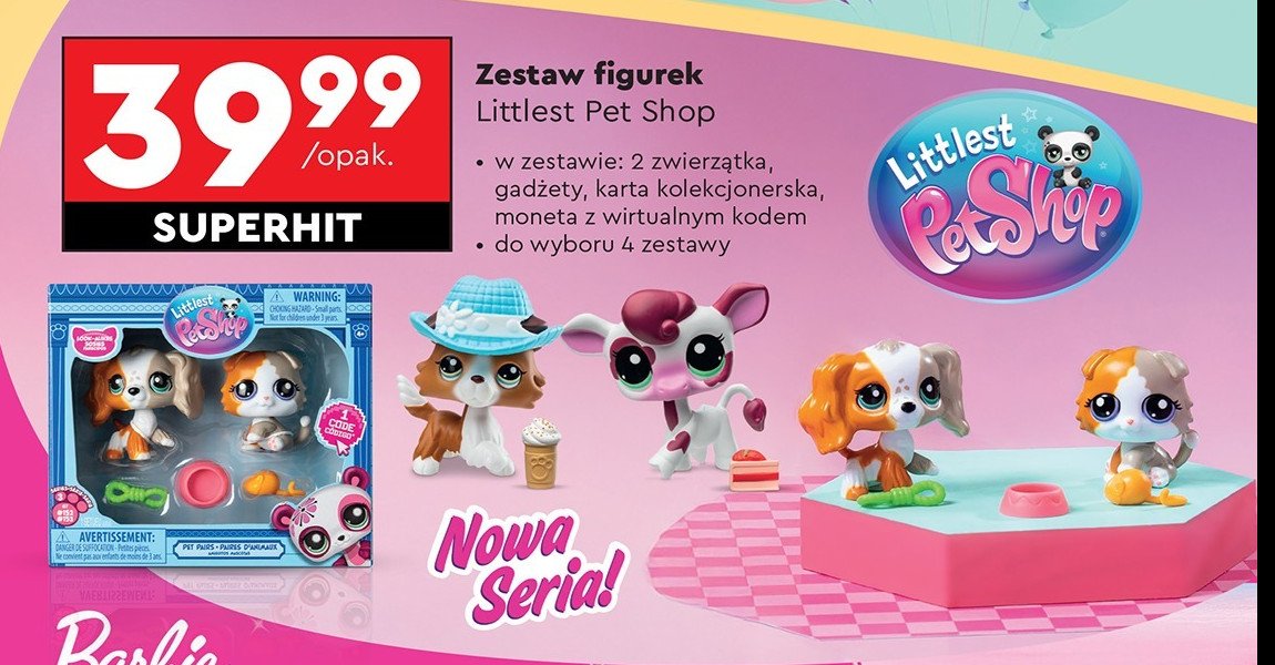 Zestaw 2 figurek z akcesoriami Littlest pet shop promocja w Biedronka