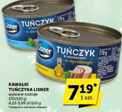 Tuńczyk Lisner w kawałkach promocja w ABC