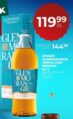 Whisky Glenmorangie Triple Cask Reserve 0,7L promocja w Duży Ben