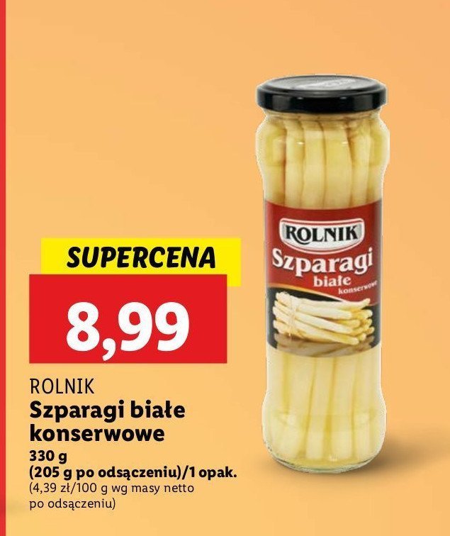 Szparagi białe Rolnik promocja w Lidl