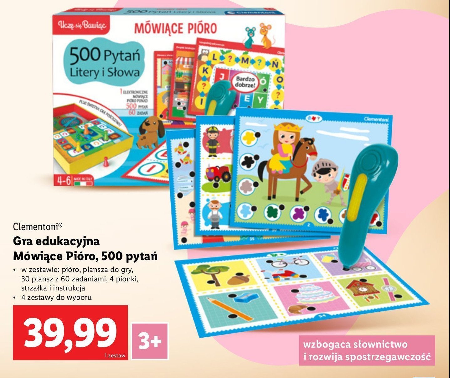 Mówiące pióro 500 pytań Clementoni promocja