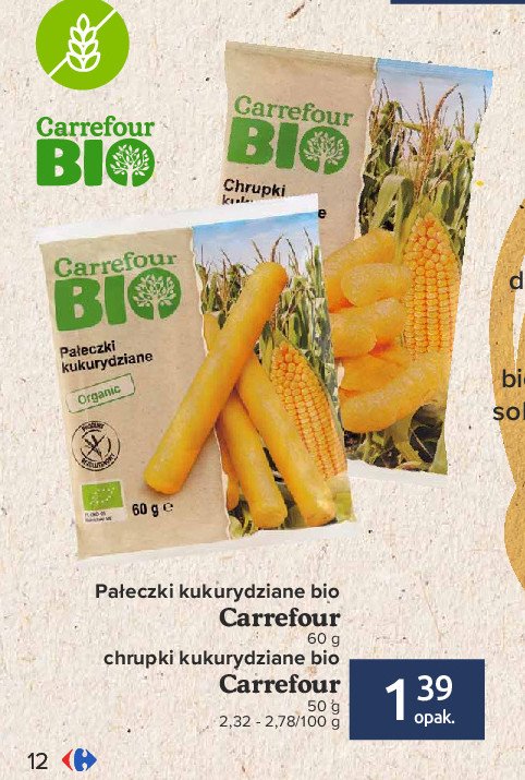 Chrupki kukurydziane Carrefour bio promocja