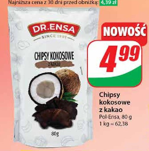 Chipsy kokosowe z kakao Dr. ensa promocja