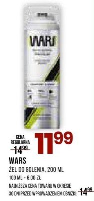Żel do golenia WARS promocja w Drogerie Natura