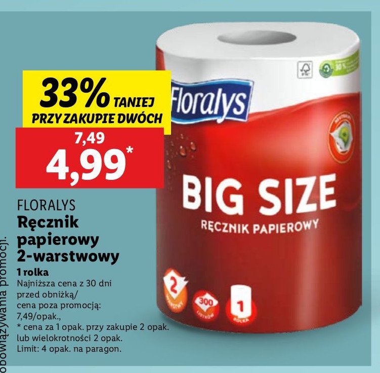 R臋cznik papierowy Floralys promocja