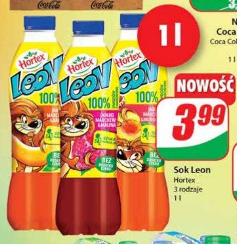 Sok jabłko-marchew-brzoskwinia Hortex leon promocja