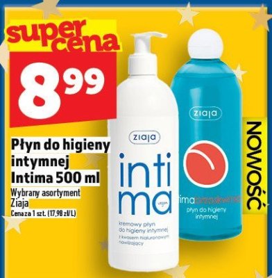 Płyn do higieny intymnej Intima 500 ml promocja w TOPAZ