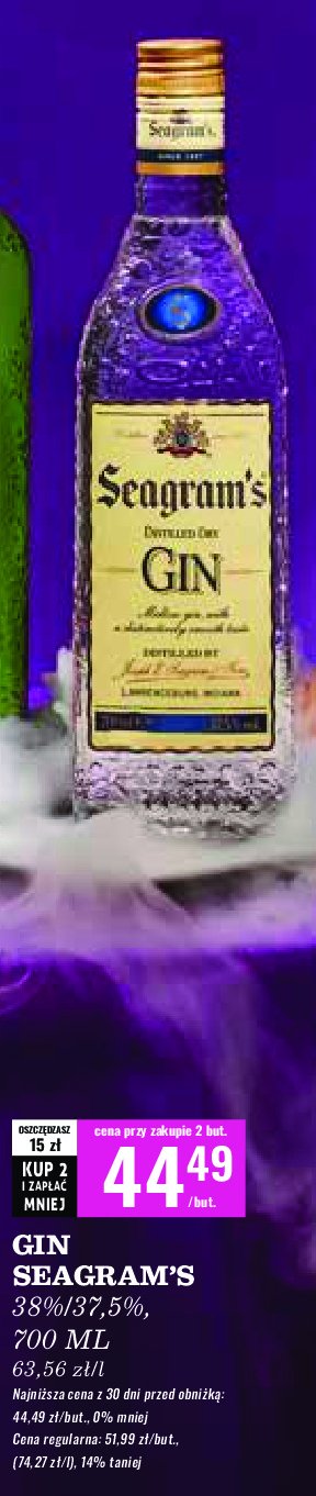 Gin Seagram's extra dry promocja