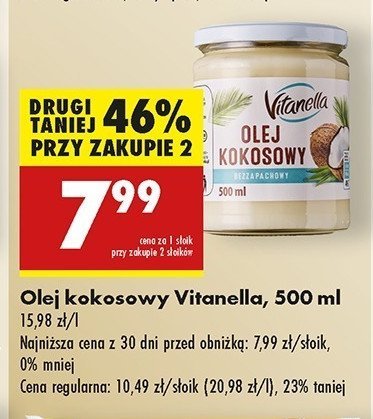 Olej kokosowy Vitanella promocja