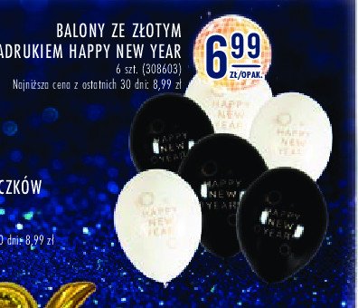 Balony happy new year promocja