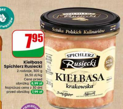 Kiełbasa Spichlerz Rusiecki krakowska promocja w Dino