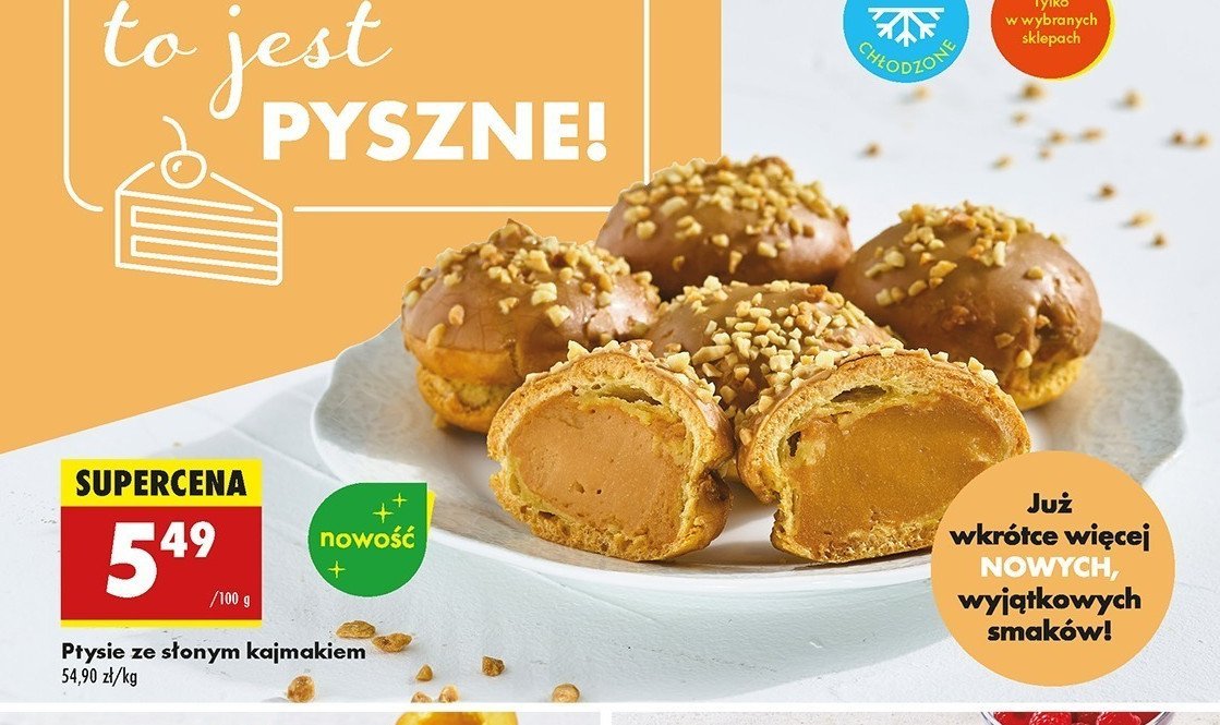 Ptysie ze słonym kajmakiem promocja w Biedronka