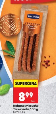 Kabanosy kruche Tarczyński promocja w Biedronka