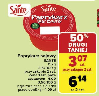 Paprykarz warzywny Sante promocja w Carrefour