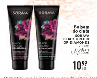 Balsam do ciała odżywczy Soraya black orchid & diamonds promocja