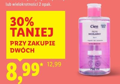 Płyn micelarny do twarzy do skóry wrażliwej Cien promocja w Lidl