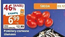 Pomidory czerwone śliwkowe promocja w Leclerc