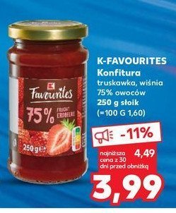 Konfitura truskawkowa K-classic favourites promocja