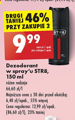 Dezodorant Str8 red code promocja w Biedronka