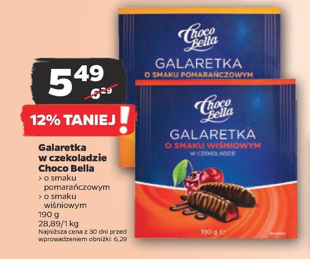 Galaretka w czekoladzie wi艣niowa Chocobella promocja