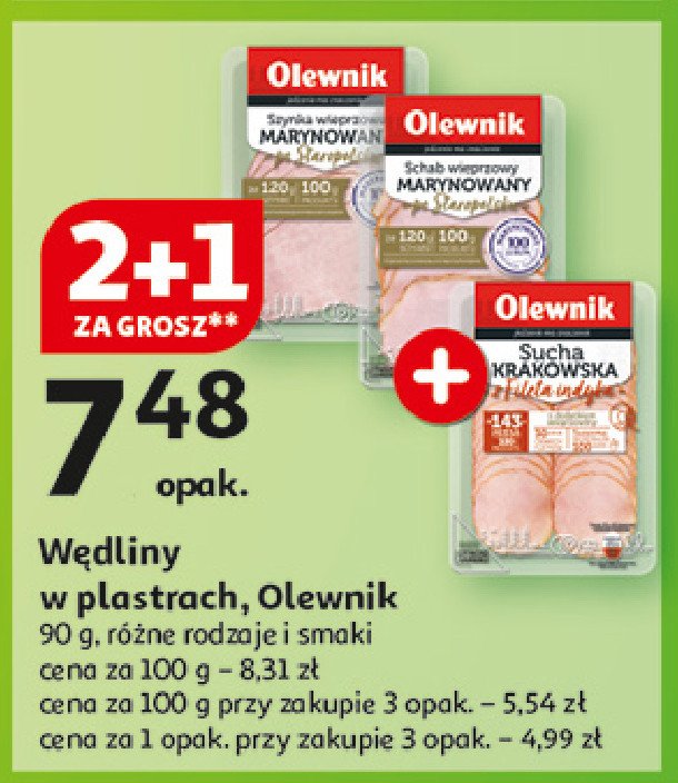 Szynka wieprzowa marynowana po staropolsku Olewnik promocja w Auchan