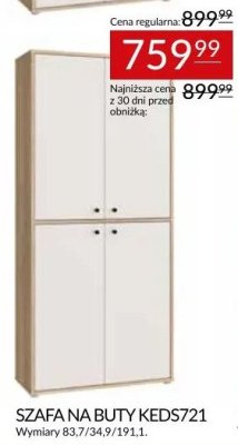 SZAFA NA BUTY KEDS721 TAMWORTH promocja w Abra Meble