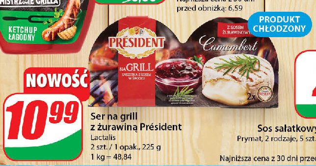 Ser camembert naturalny grill President promocja