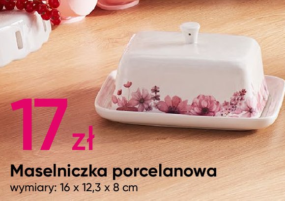 Maselniczka porcelanowa 16 x 12.3 x 8 cm promocja w Pepco