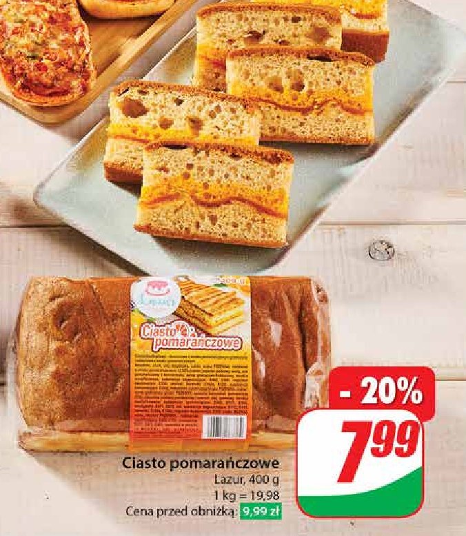 Ciasto pomarańczowe Lazur promocja