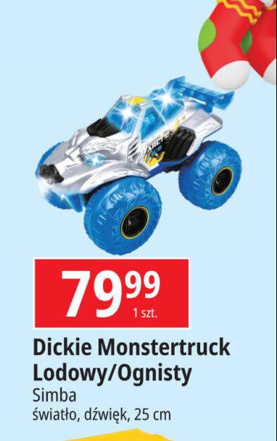 Monstertruck lodowy 25 cm Dickie toys promocja