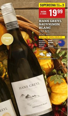 Wino Hans Greyl Sauvignon Blanc promocja w Biedronka