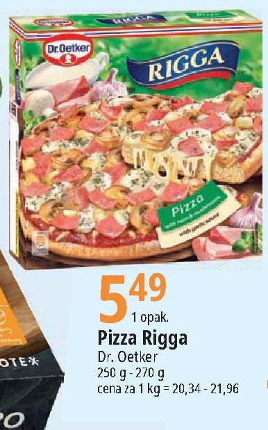 Pizza z szynk膮 i pieczarkami Dr. oetker rigga promocja