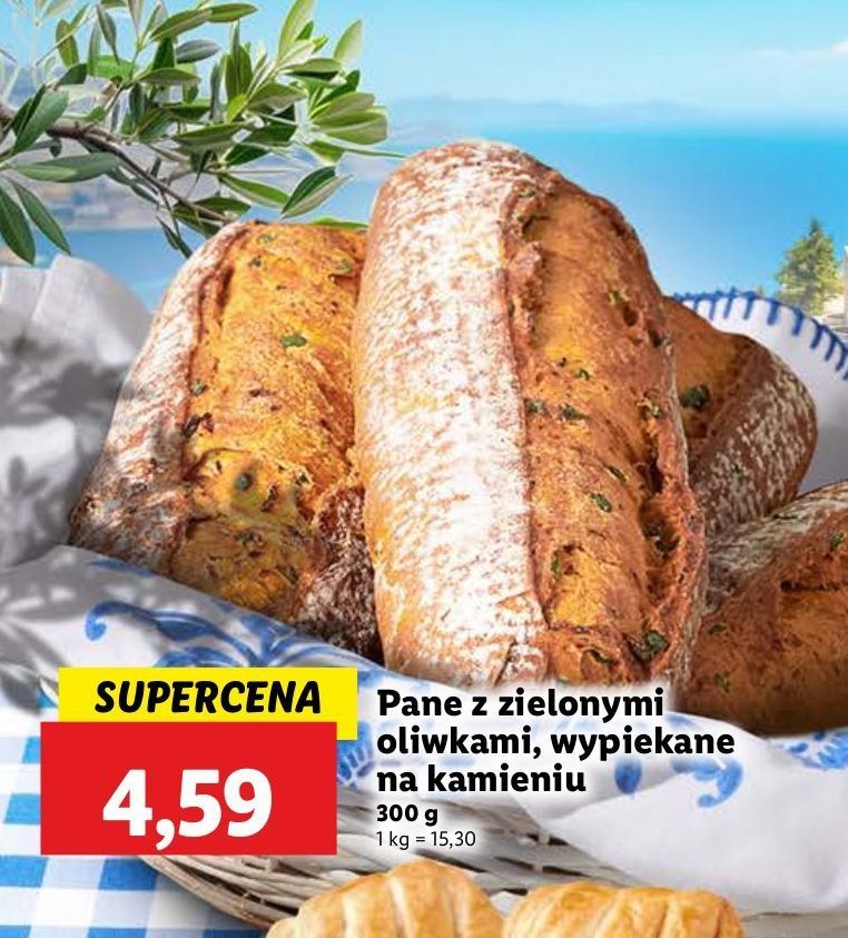 Pane z zielonymi oliwkami z pieca kamiennego promocja w Lidl