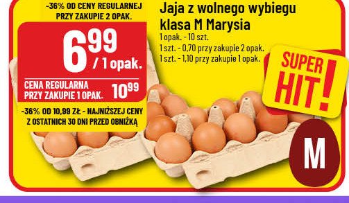 Jaja z wolnego wybiegu kl. m Marysia promocja w POLOmarket