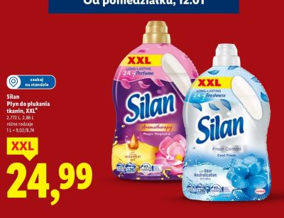 Płyn do płukania tkanin Silan różne rodzaje XXL promocja w Lidl