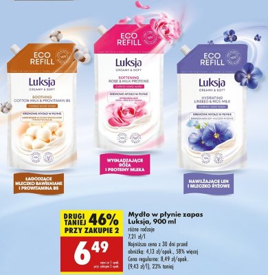 Myd艂o w p艂ynie cotton milk & provitamin b5 Luksja creamy & soft promocja
