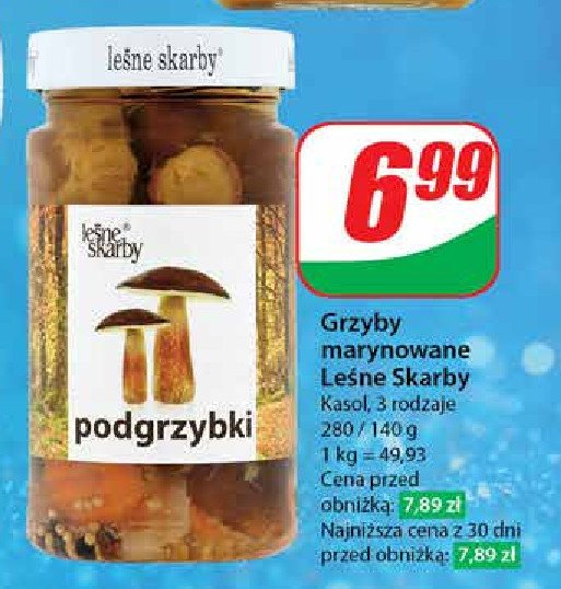 Podgrzybki marynowane Leśne skarby promocja w Dino