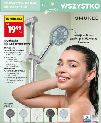 Wąż prysznicowy SMUKEE promocja w Biedronka