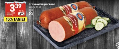 Krakowska parzona Chabura promocja w Delikatesy Centrum