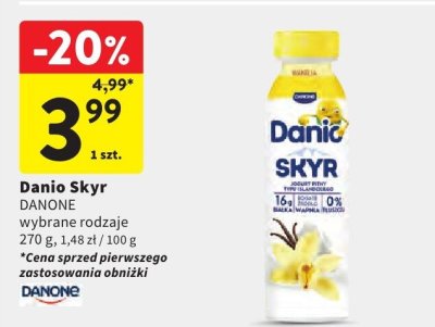 Jogurt Danio Skyr wybrane rodzaje promocja w Intermarche