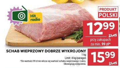 Schab wieprzowy dobrze wykrojony promocja w Stokrotka