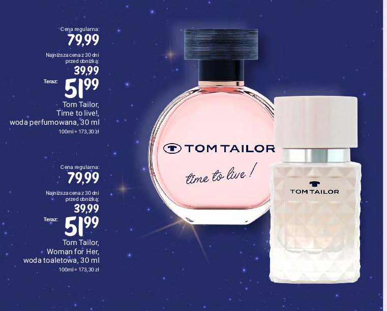 Woda toaletowa Tom tailor for her Tom tailor cosmetics promocja
